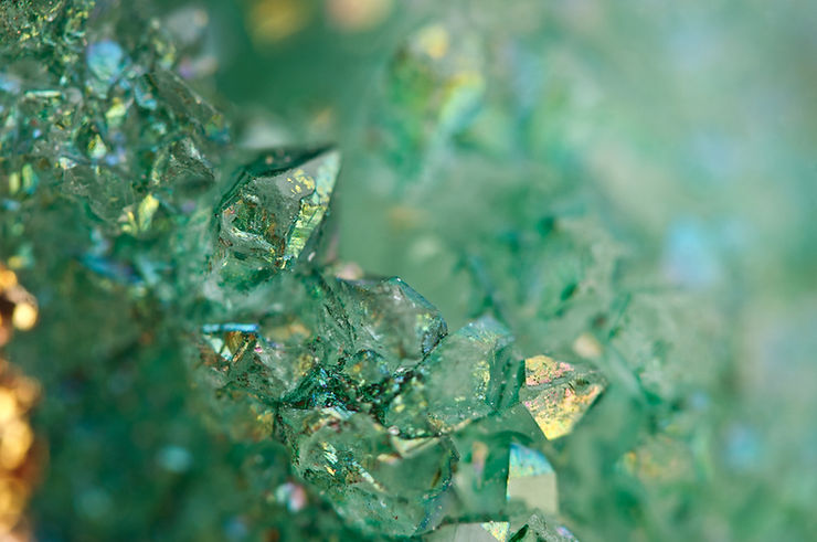 close up crystal green