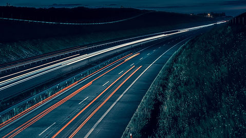 lights on highway at night